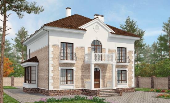 220-008-П Проект двухэтажного дома, красивый дом из кирпича Сочи | Проекты домов от House Expert