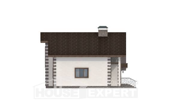 150-003-Л Проект двухэтажного дома мансардный этаж и гаражом, скромный загородный дом из дерева, Сочи