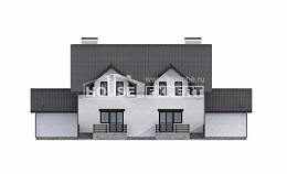 290-003-П Проект двухэтажного дома с мансардой, классический загородный дом из бризолита Сочи, House Expert