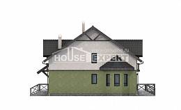 120-003-П Проект двухэтажного дома с мансардой, красивый загородный дом из бризолита, Сочи