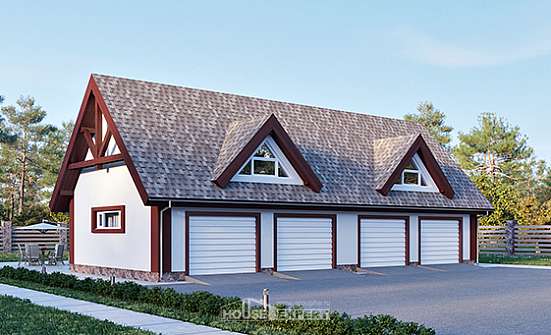 145-002-Л Проект гаража из керамзитобетонных блоков Сочи | Проекты домов от House Expert