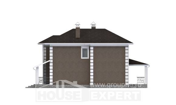 185-002-П Проект двухэтажного дома, красивый домик из газосиликатных блоков Сочи, House Expert
