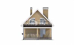 130-004-П Проект двухэтажного дома с мансардным этажом, красивый домик из арболита, Сочи