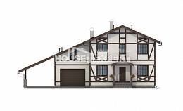 250-002-Л Проект двухэтажного дома мансардный этаж, гараж, современный дом из кирпича Сочи, House Expert