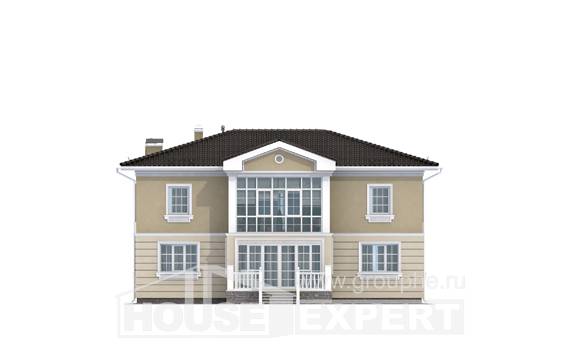 210-005-Л Проект двухэтажного дома, простой загородный дом из газобетона, Сочи