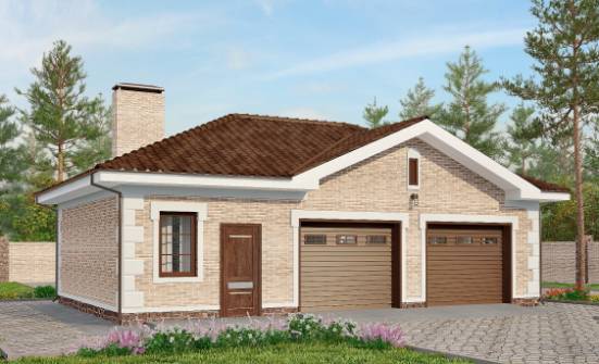 070-005-П Проект гаража из кирпича Сочи | Проекты домов от House Expert