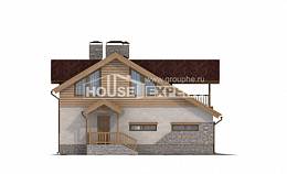 165-002-П Проект двухэтажного дома мансардный этаж, гараж, современный домик из газосиликатных блоков Сочи, House Expert