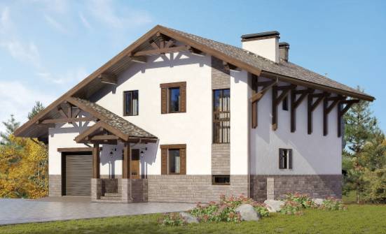 305-002-П Проект трехэтажного дома с мансардой, классический домик из кирпича, Сочи